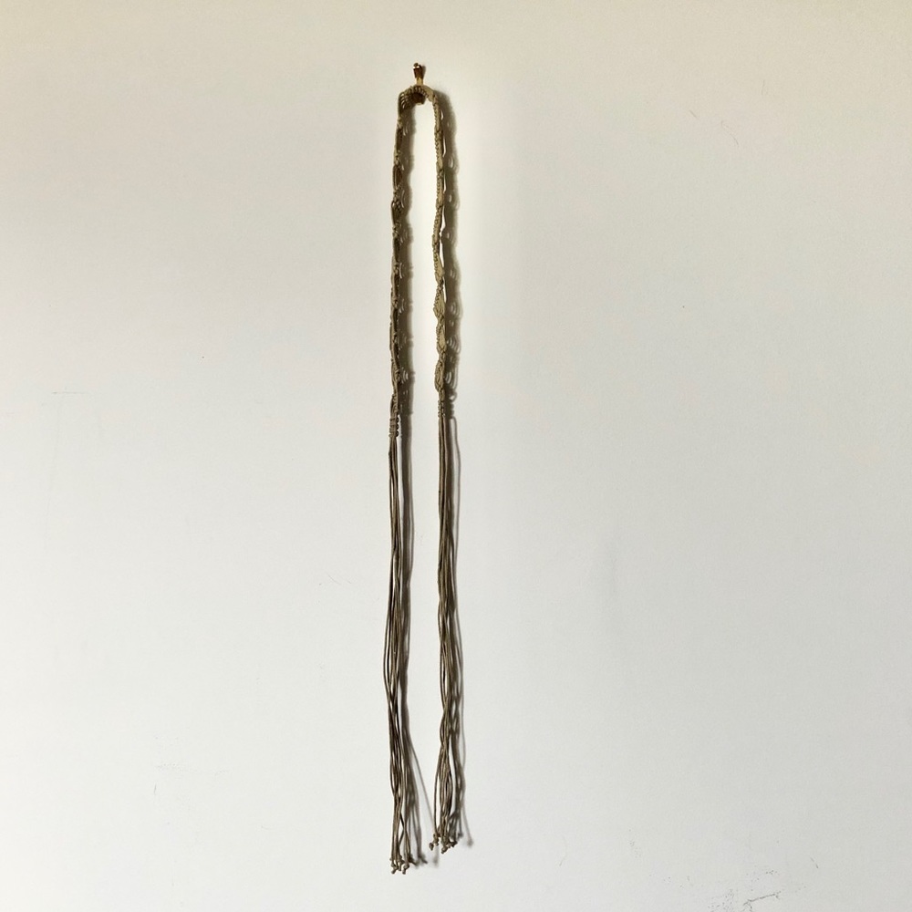 Vintage Hemp Cord Macrame Fringe Belt